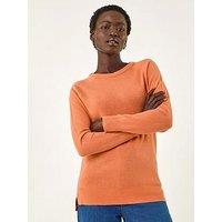 Roman Soft Crew Neck Jumper - Orange