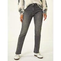 Roman Slim Leg Stretch Mom Jeans - Grey