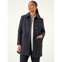 Roman Petite Patch Pocket Duffle Coat - Navy