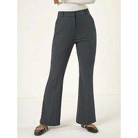 Roman Long Bootcut Stretch Trousers - Grey