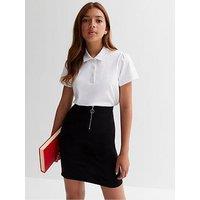 New Look 915 Girls Ring- Zip School Tube Skirt - Black