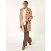 Roman Tailored Single Breasted Coat - Beige