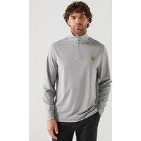 Lyle & Scott Golf Mens Core Quarter Zip Midlayer - Grey