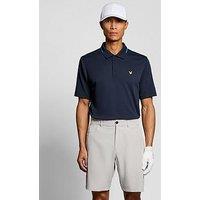 Lyle & Scott Golf Mens 1874 Tipped Tech Polo Shirt - Navy