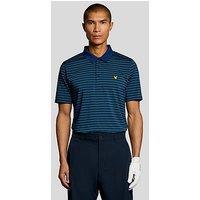 Lyle & Scott Golf Mens Striped Polo - Blue