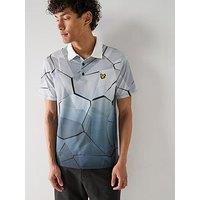 Lyle & Scott Golf Mens Geometric Print Polo - Grey