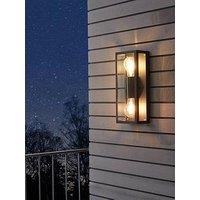 Eglo Alamonte 1 2-Light Caged Industrial Exterior Wall Light
