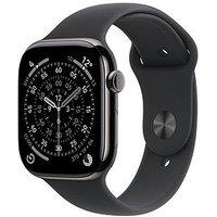 Apple Watch Series 11 (Gps + Cellular, 2025) 46Mm Slate Titanium Case With Black Sport Band - M/L