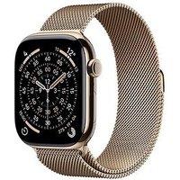 Apple Watch Series 11 (Gps + Cellular, 2025) 46Mm Gold Titanium Case With Gold Milanese Loop - S/M