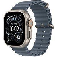 Apple Watch Ultra 3 (Gps + Cellular, 2025) 49Mm Natural Titanium Case With Anchor Blue Ocean Band