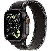Apple Watch Ultra 3 (Gps + Cellular, 2025) 49Mm Black Titanium Case With Black/Charcoal Trail Loop - S/M