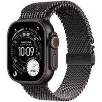 Apple Watch Ultra 3 (Gps + Cellular, 2025) 49Mm Black Titanium Case With Black Titanium Milanese Loop - Medium