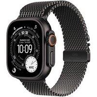 Apple Watch Ultra 3 (Gps + Cellular, 2025) 49Mm Black Titanium Case With Black Titanium Milanese Loop - Large