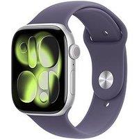 Apple Watch Series 11 (Gps) 46Mm Silver Aluminium Case With Purple Fog Sport Band - S/M