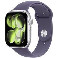 Apple Watch Series 11 (Gps) 46Mm Silver Aluminium Case With Purple Fog Sport Band - M/L