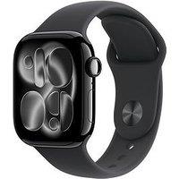 Apple Watch Series 11 (Gps + Cellular, 2025) 42Mm Jet Black Aluminium Case With Black Sport Band - M/L