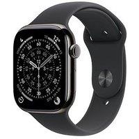 Apple Watch Series 11 (Gps + Cellular, 2025) 42Mm Slate Titanium Case With Black Sport Band - M/L