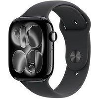Apple Watch Series 11 (Gps + Cellular, 2025) 46Mm Jet Black Aluminium Case With Black Sport Band - S/M