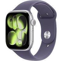 Apple Watch Series 11 (Gps + Cellular, 2025) 46Mm Silver Aluminium Case With Purple Fog Sport Band - S/M