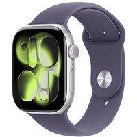 Apple Watch Series 11 (Gps + Cellular, 2025) 46Mm Silver Aluminium Case With Purple Fog Sport Band - M/L