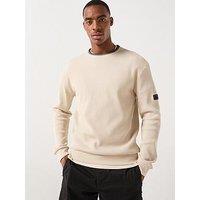 Barbour International Callum Tipped Waffle Crew Sweatshirt - Mist