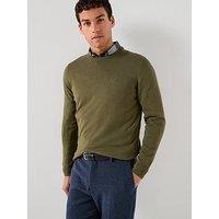 Barbour Pima Cotton Crew Jumper - Green