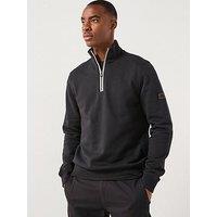 Barbour International Rufforth Half Zip Sweatshirt - Black
