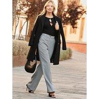Sosandar Dogtooth Wide Leg Trousers - Black & White