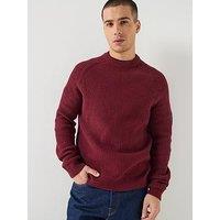 Barbour International Chester Crew Knitted Jumper - Red