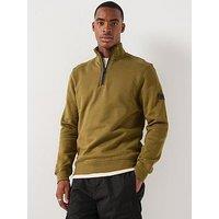 Barbour International Rufforth Half Zip Knitted Sweatshirt - Light Green