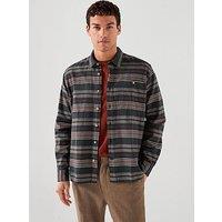 Barbour Blanket Strip Relaxed Fit Shirt - Dark Grey