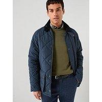Barbour Modern Bedale Box Cord Collar Quilted Jacket - Blue