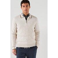 Barbour Fenhill Long Sleeve Knitted Polo Shirt - Cream
