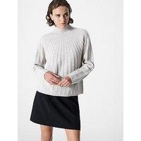 French Connection High Neck Jumper With Wool - Natural