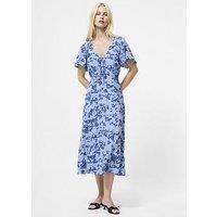 French Connection Soft Draped Crepe Dress - Blue