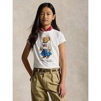 Polo Ralph Lauren Girls Bear Short Sleeve T-Shirt - White