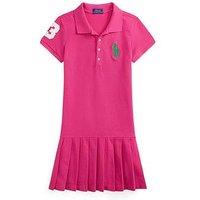 Polo Ralph Lauren Girls Short Sleeve Polo Dress - Pink
