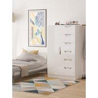 Swift Ella Ready Assembled Kids 1 Door 5 Drawer Wardrobe