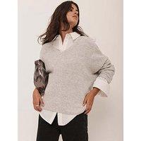 Mint Velvet Batwing Jumper - Grey