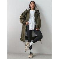 The Very Collection Longline Uility Parka - Khaki