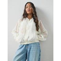 The Very Collection Sheer Lightweight Technical Jacket - Cream