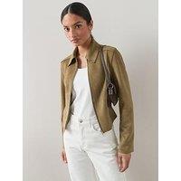 The Very Collection Faux Suede Jacket - Khaki