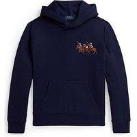 Polo Ralph Lauren Boys Horse Hoodie - Navy