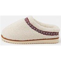 Accessorize Borg Mule Slippers - Cream