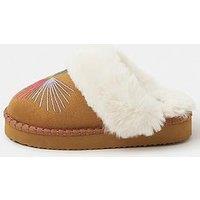 Accessorize Embroidered Mule Slippers - Multi