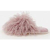 Accessorize Shaggy Faux Fur Slippers - Purple