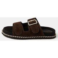 Accessorize Buckle Strap Footbed - Brown
