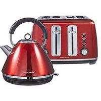 Morphy Richards Accents Red Kettle & Toaster Bundle