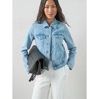 The Very Collection Denim Western Jacket With Stretch - Light Wash