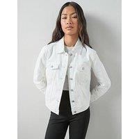 The Very Collection Denim Western Jacket With Stretch - White